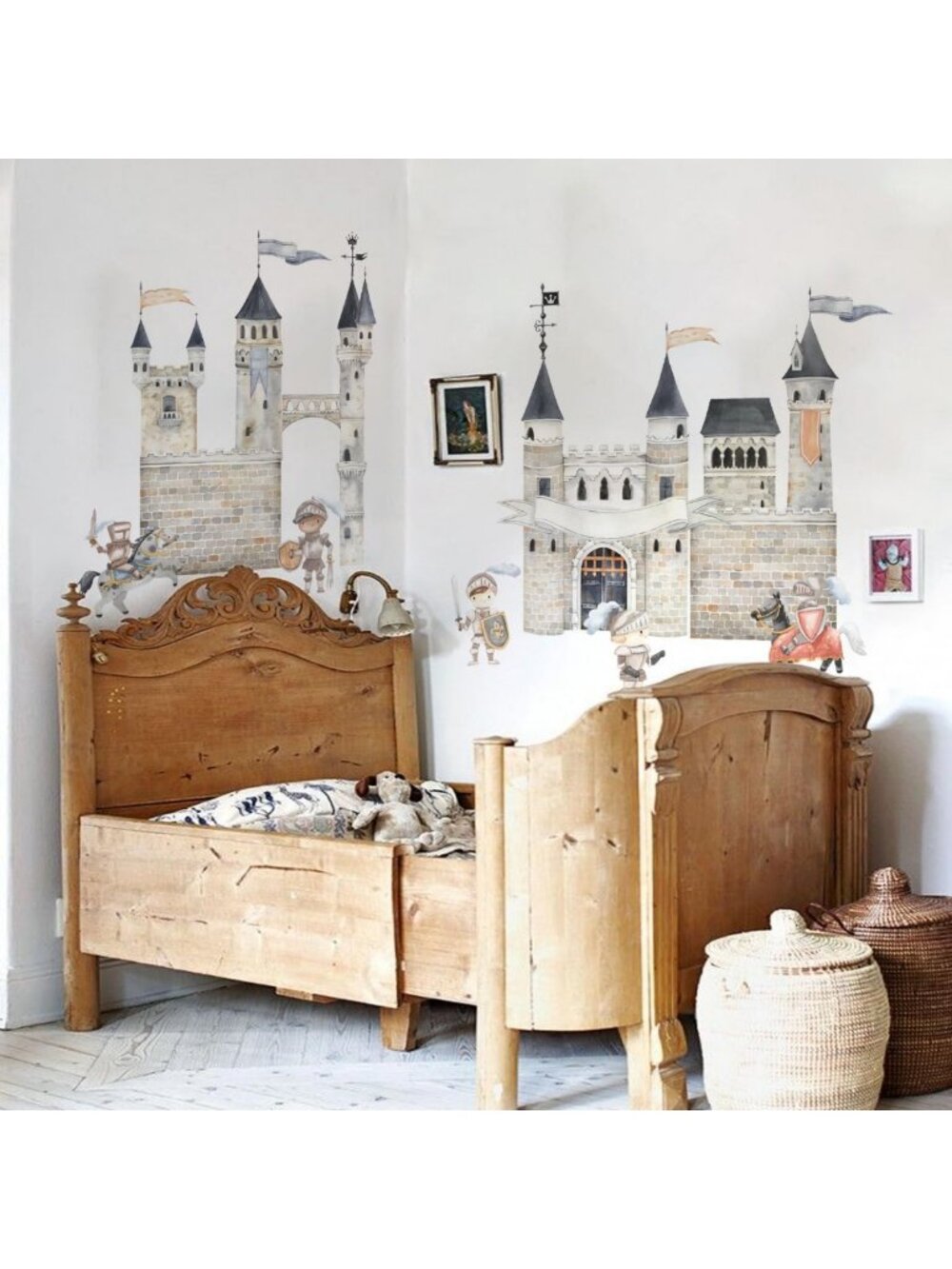 Large Assembled Castle Wall Mural for Kids' Bedroom & Playroom Decor